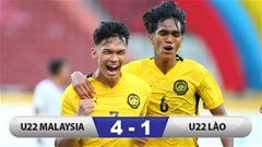 Kết quả U22 Malaysia 4-1 U22 Lào: U22 Lào bị loại